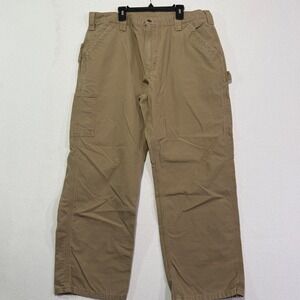 Carhartt Mens 38x30 Khaki Original Dungaree Fit Carpenter Pants 8181 DKH‎